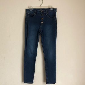 J Crew high waisted jeans with button closure